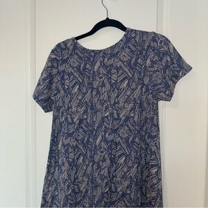 LuLaRoe Carly blue swing dress small